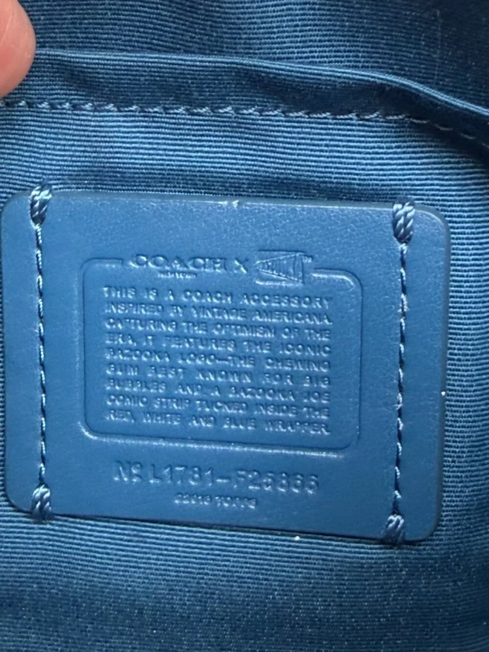 COACH BAZOOKA GUM LMT EDITION Large Wristlet Wallet Collector Blue Leather Retro - Picture 14 of 14